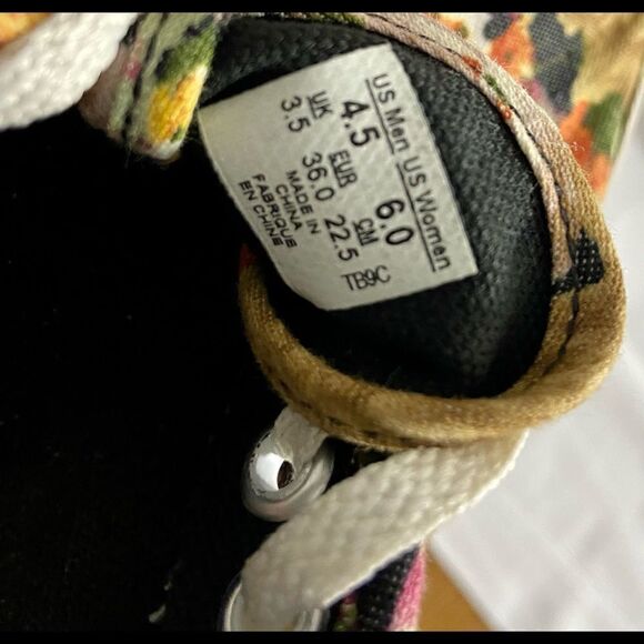 Vans Women TB9C Lace Up Low Top Canvas Floral Pattern Skate Shoe WSZ 6.0. - Picture 4 of 6